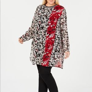 Calvin Klein - Plus Size Floral-Print Tunic